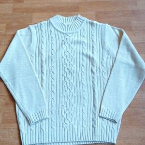 Haband sweater size medium off white new with tags